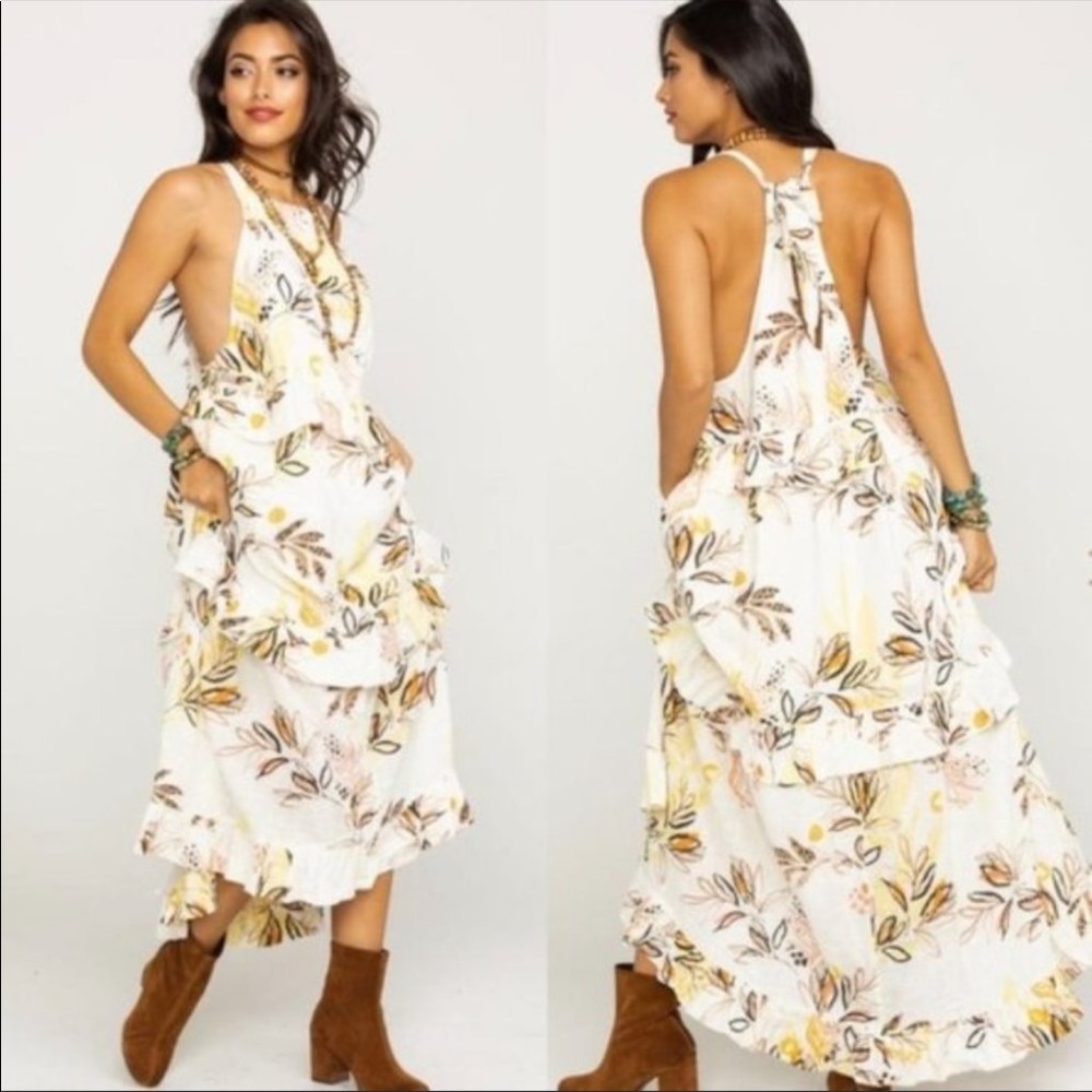 FREE PEOPLE Anita Printed Maxi Ivory Combo